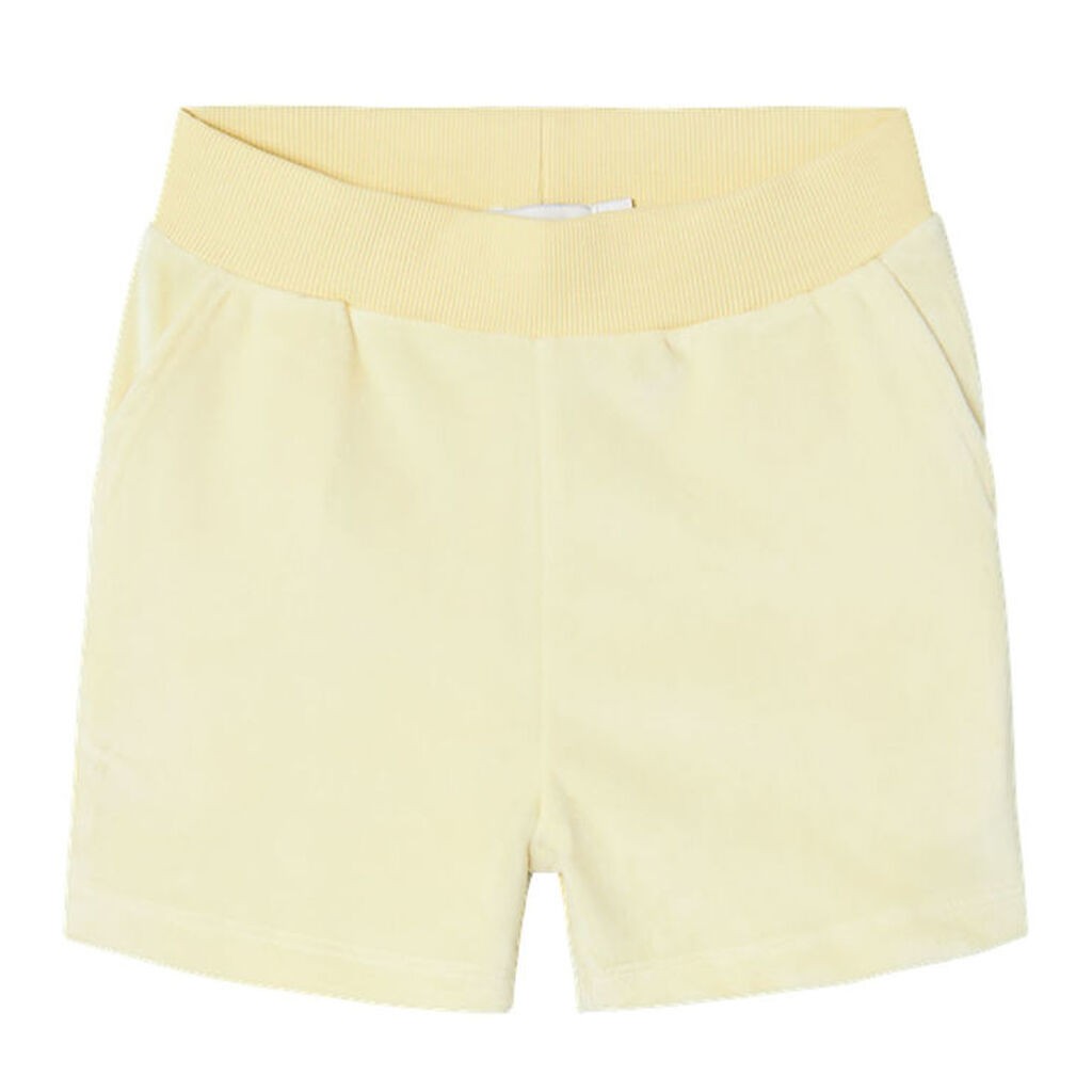 Name It Shorts - Velour - NkfDebbie - Pastel Yellow