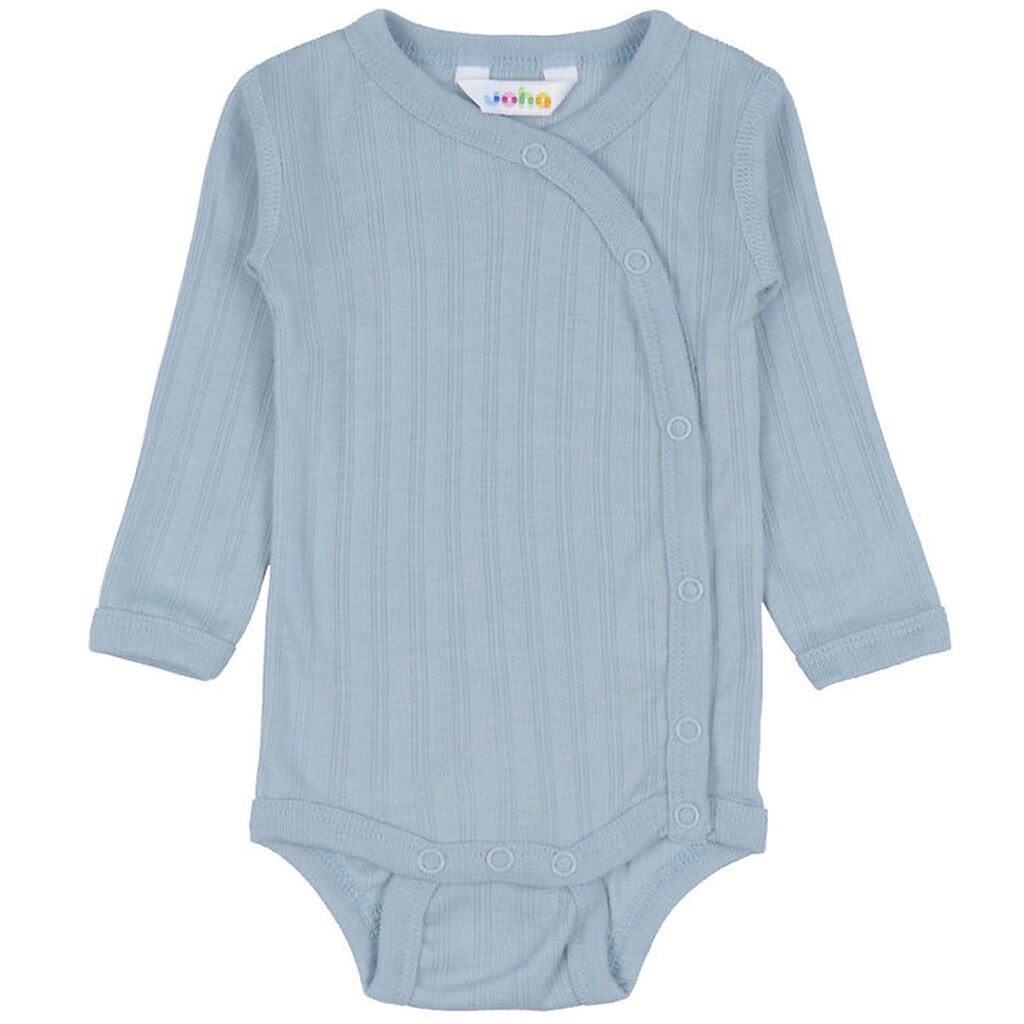 Joha Slå-om Body l/æ - Uld/Silke - Støvet Blå