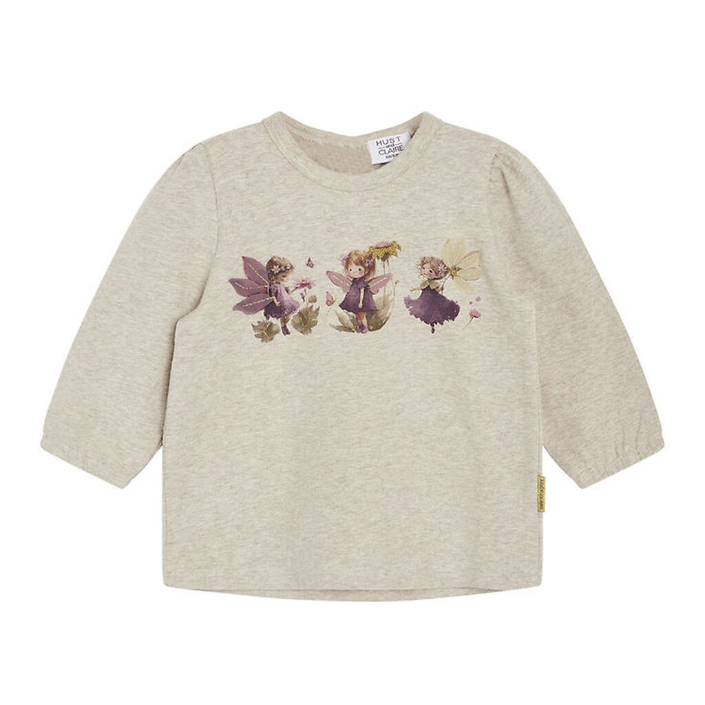 Hust and Claire Bluse - Alma - Beige Melange m. Glimmer
