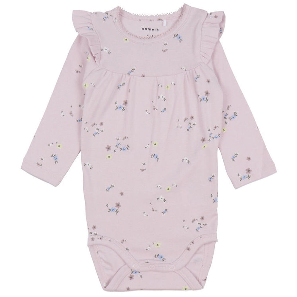 Name It Body l/æ - NbfDisse - Light Lilac m. Blomster
