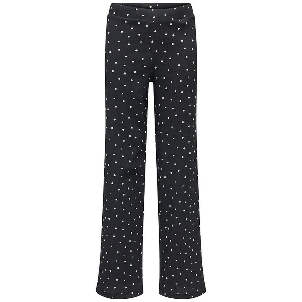 Kids Only Bukser - KogMelia - Black/Dots Cloud Dancer