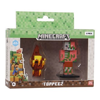 Minecraft Legetøjsfigurer - 3D - 2-pak - Blaze/Zombified Piglin