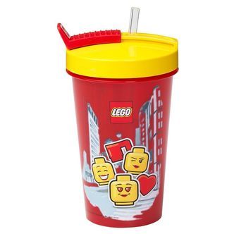LEGOÂ® Storage Drikkedunk m. Sugerør - 500 ml - Iconic Girl - Bri