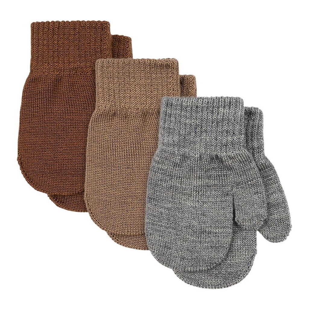 Konges Sløjd Luffer - Uld/Akryl - Filla - 3-pak - Grey Melange/B