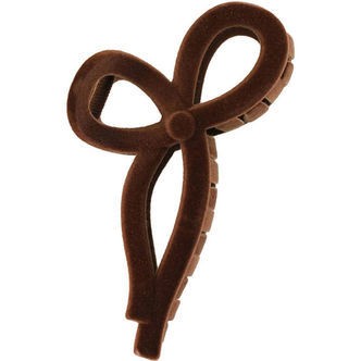 By Stær Hårklemme - Merina Velour - 13 cm - Stor - Brun