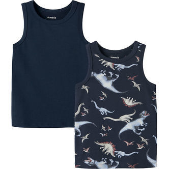Name it Undertrøjer - Noos - 2-Pak - NmmTank - Navy Blazer/w/Nav