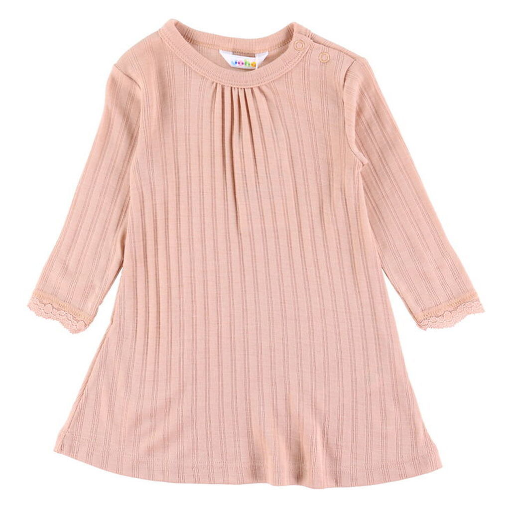 Joha Kjole - Uld/Silke - Fersken