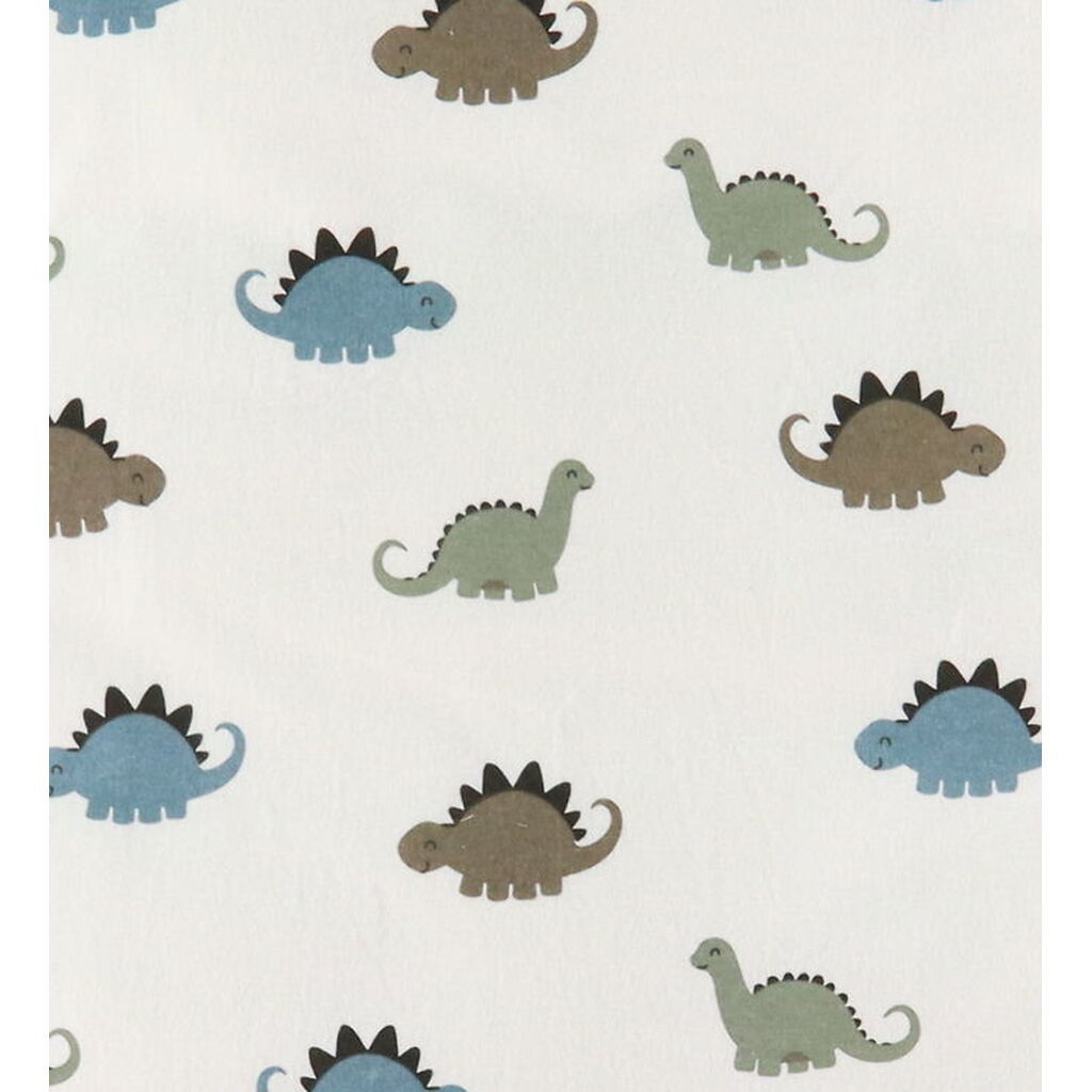 Nørgaard Madsens Sengetøj - Flonel - Junior - Hvid m. Dinoer