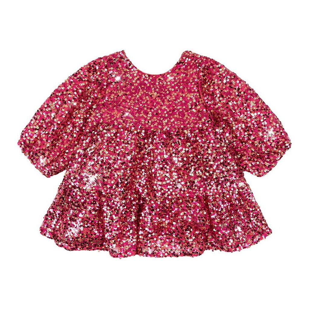 Konges Sløjd Kjole - Lila Sequin Bow - Sparkling Sangria