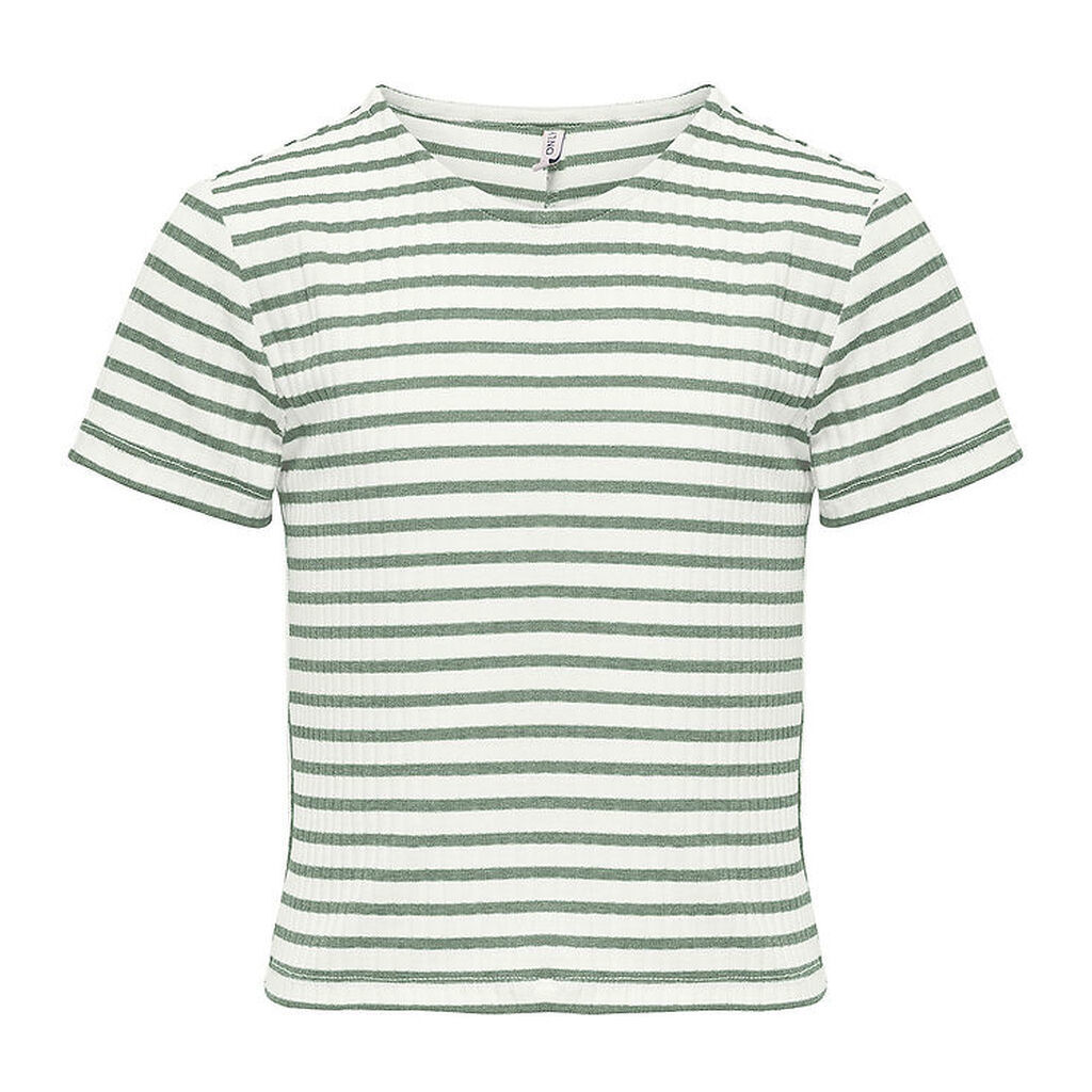 Kids Only T-shirt - Rib - Noos - KogNella - Cloud Dancer m. Stri