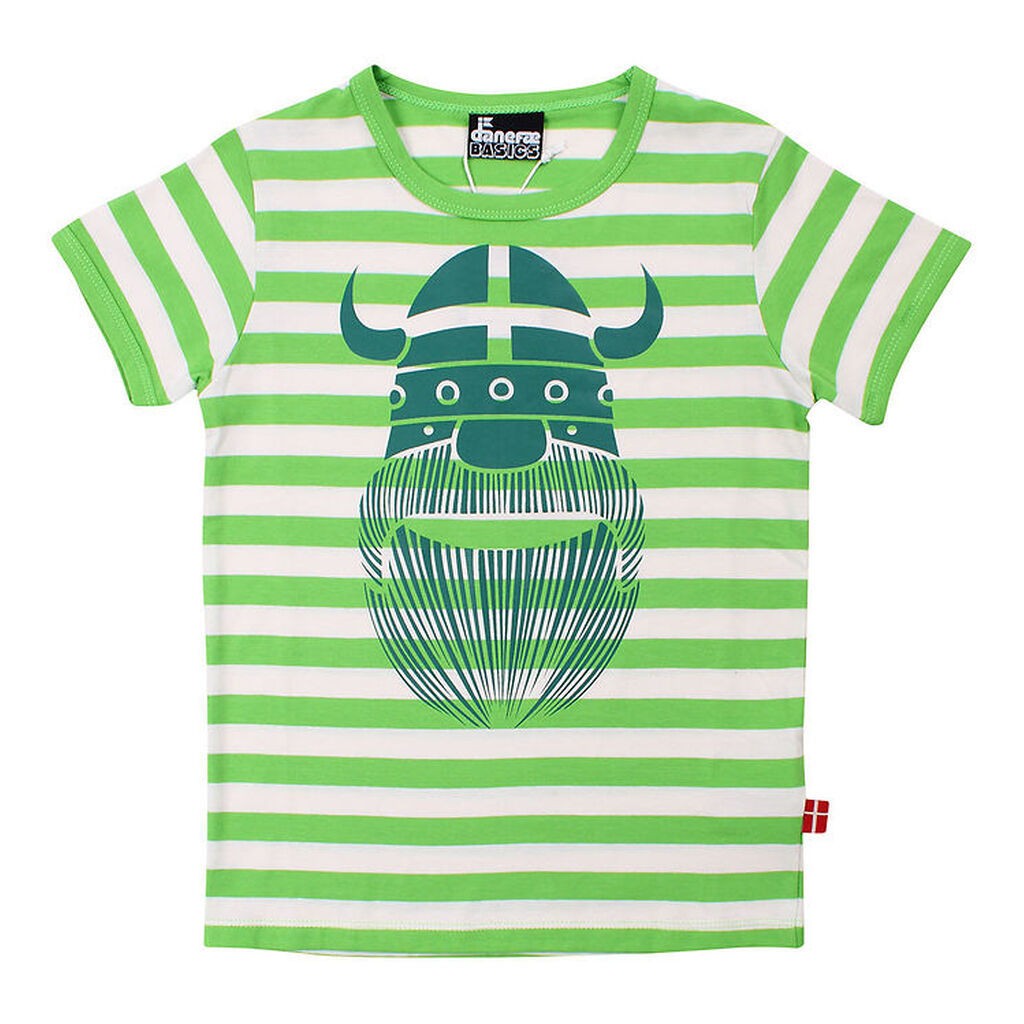 Danefæ T-shirt - Danebasic - Bright Green/Chalk Erik