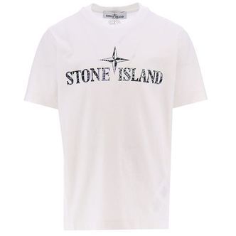 Stone Island T-shirt - Hvid m. Logo