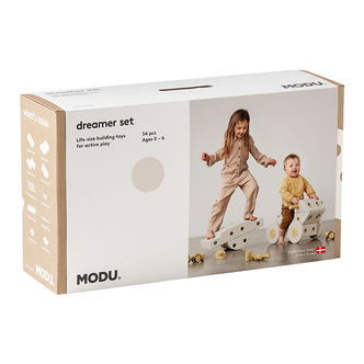 MODU Dreamer Sæt - 34 Dele - 70x40x20 cm - Sand Grey/Honey Yello
