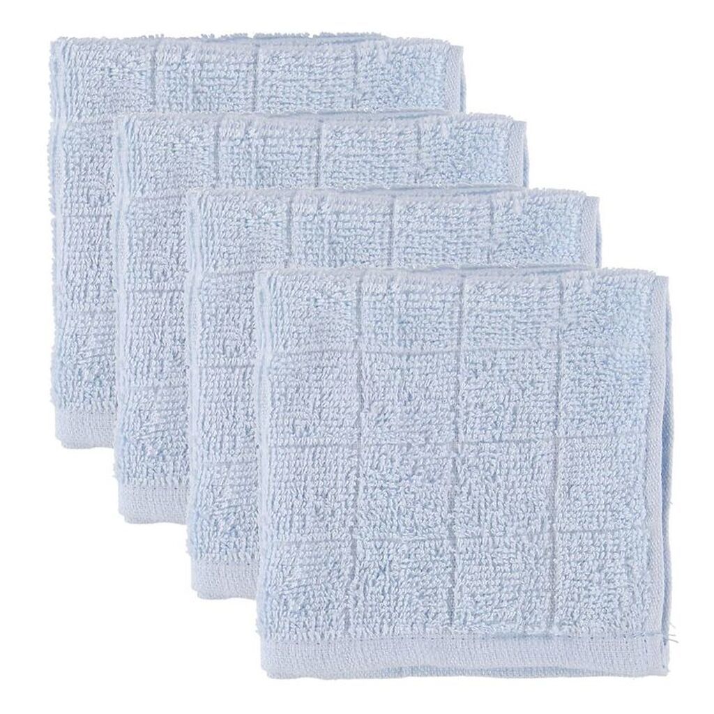 Pippi Vaskeklud - 4-pak - Lyseblå