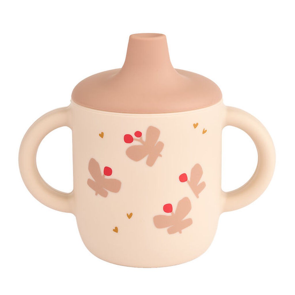 Liewood Kop m. Tud - Neil Sippy Cup - Silikone - Butterfly/ Appl