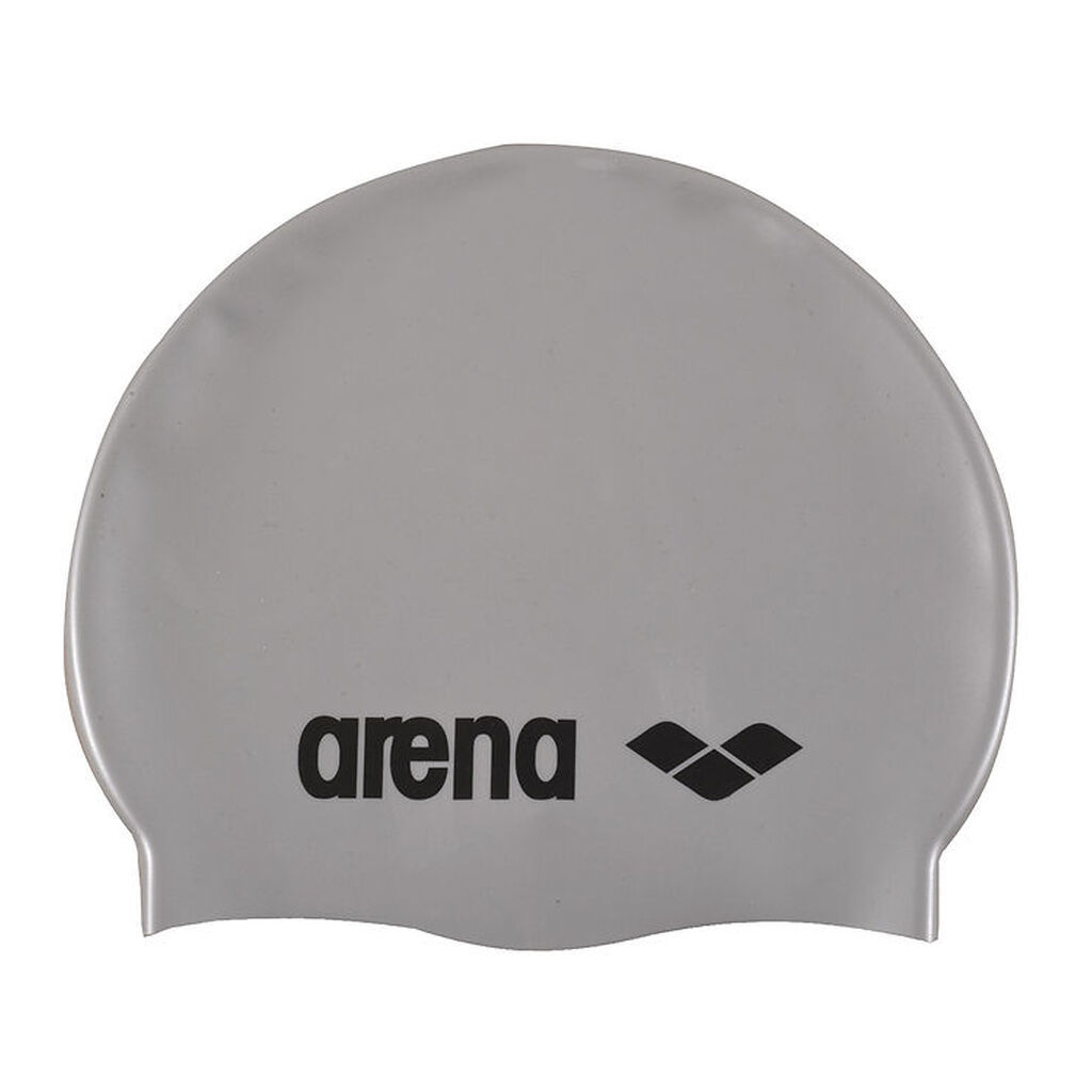 Arena Badehætte - Classic Silicone - Silver/Black