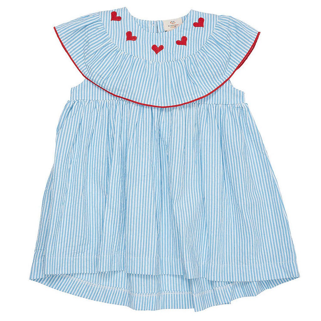 Copenhagen Colors Kjole - Sky Blue/Cream Stripe