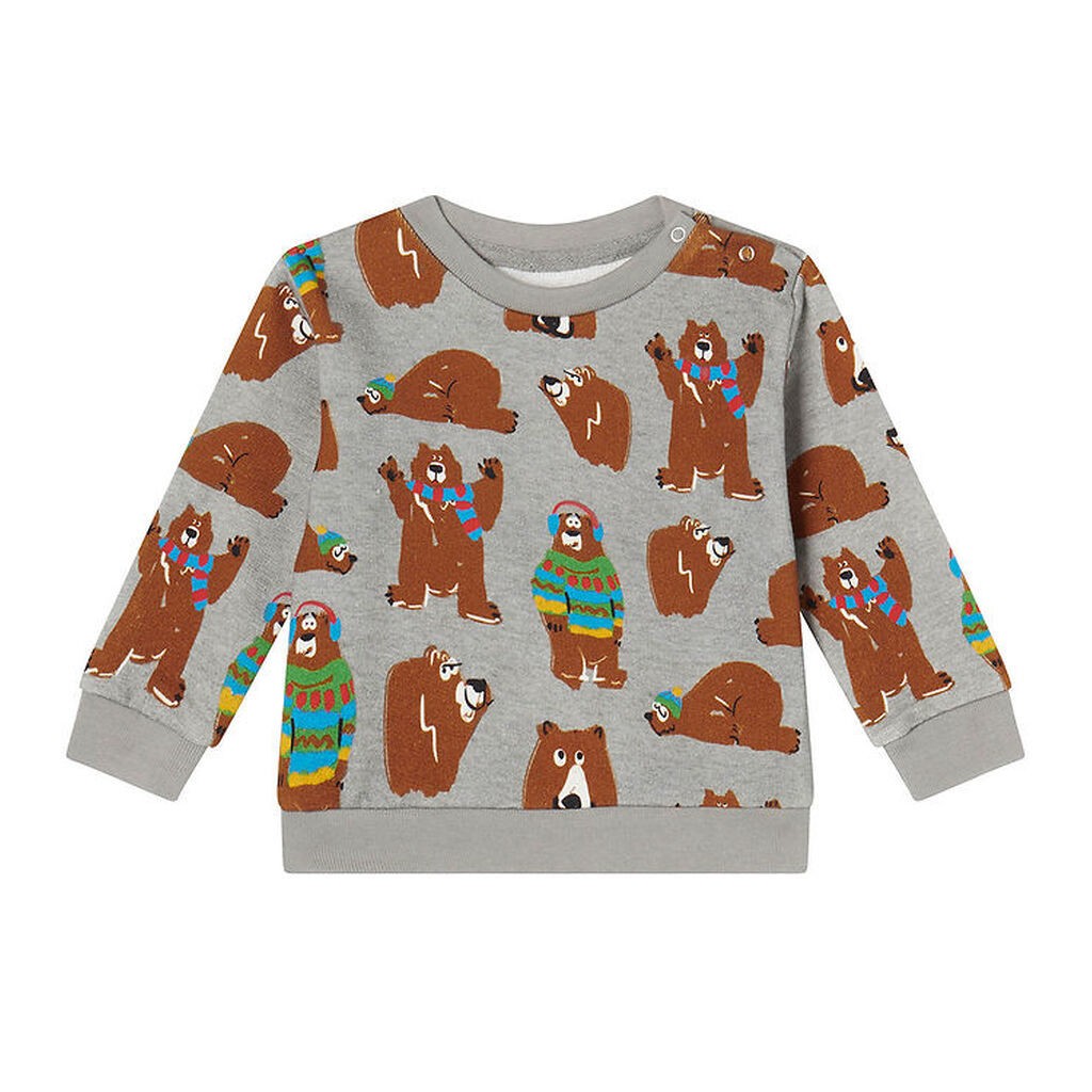 Stella McCartney Kids Sweatshirt - Gråmeleret m. Bjørne