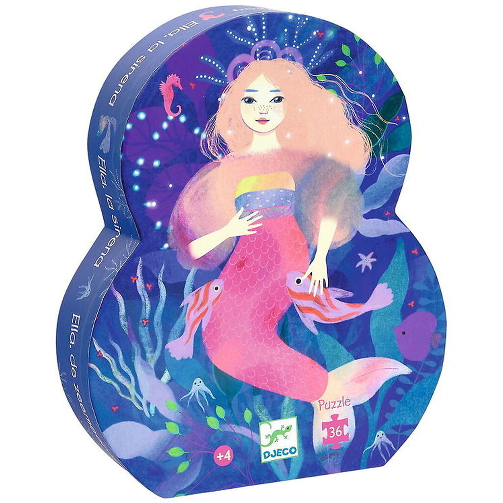 Djeco Puslespil - Ella The Mermaid - 36 Brikker