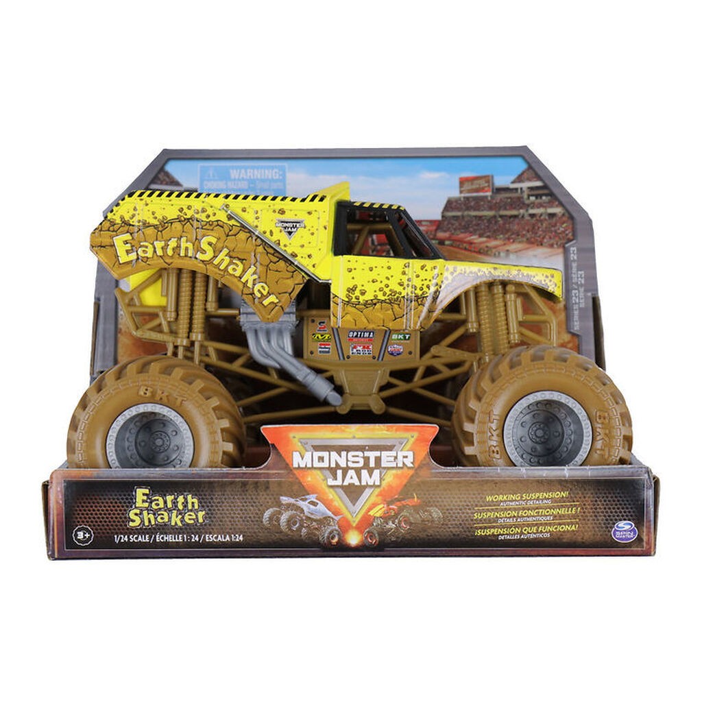 Monster Jam Collector Truck - 1:24 - Earth Shaker - Brun/Gul