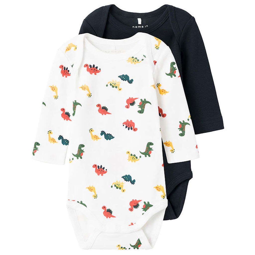 Name It Body l/æ - NbmBody - 2-pak - Dino/Bright White