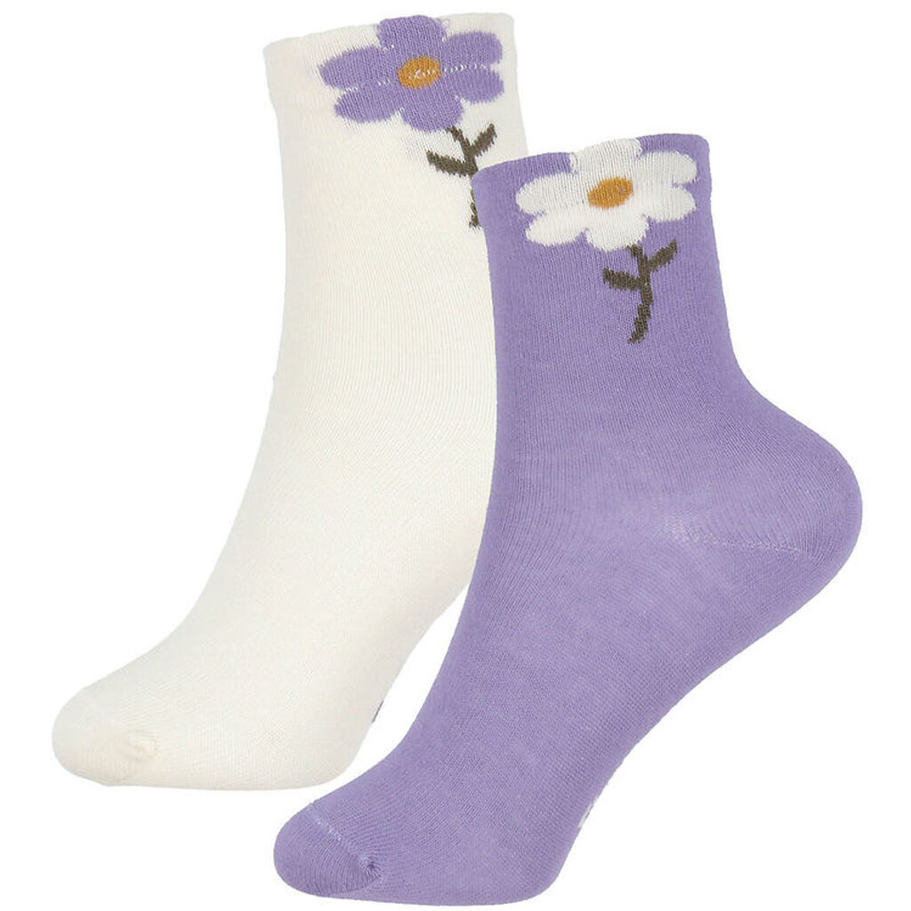 Minymo Strømper - 2-pak - 3D Effekt - Purple Haze