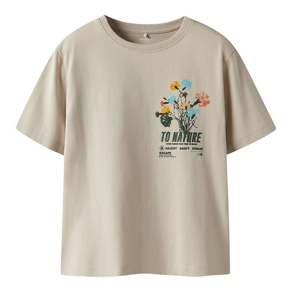Name It T-shirt - NkmLaurel - Peyote m. Blomster