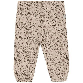 Minymo Sweatpants - Smoke Gray m. Blomster