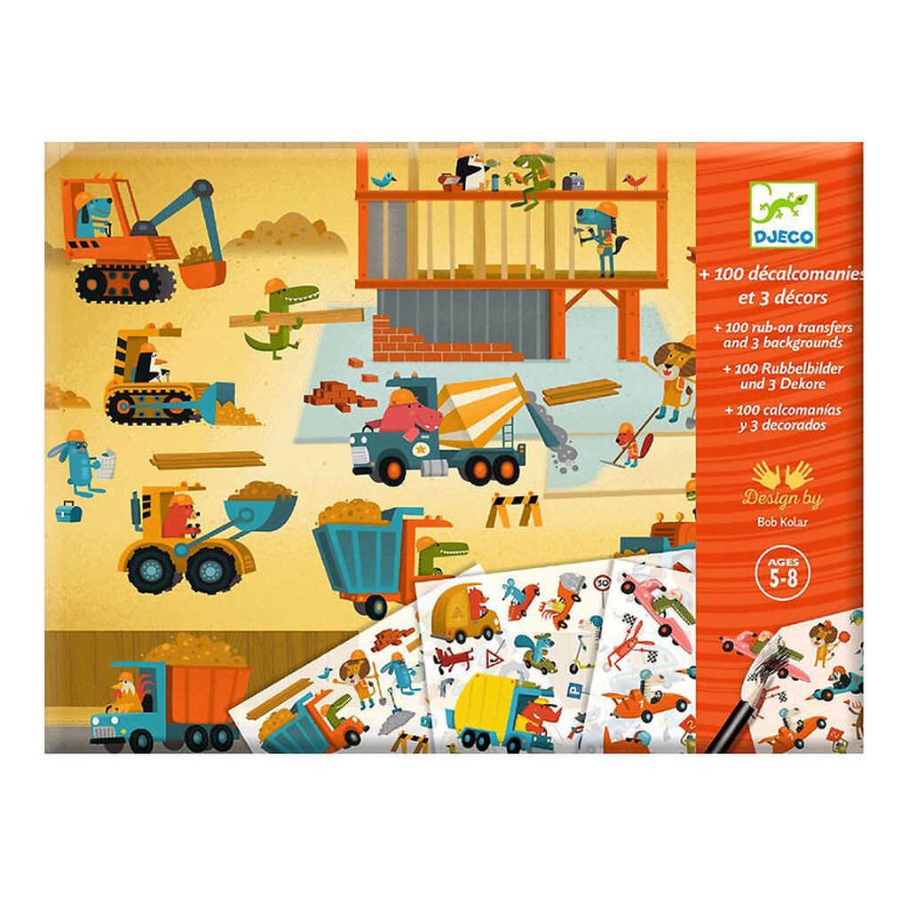 Djeco Kreasæt - Overføringsbilleder - Asphalt