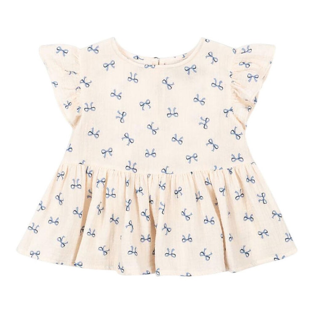 Konges Sløjd Top - Musselin - Coco - Bow Bleu