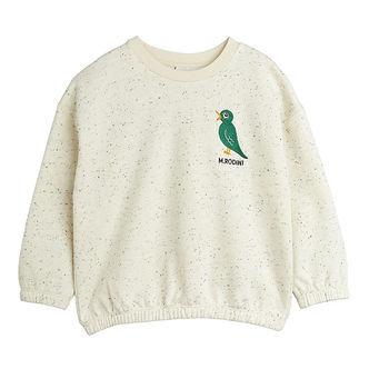 Mini Rodini Sweatshirt - Crememeleret m. Fugl