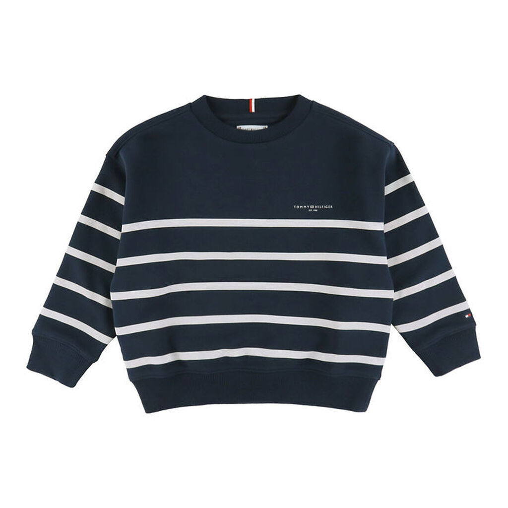 Tommy Hilfiger Sweatshirt - Mini Corp - Dark Night Navy Stripe