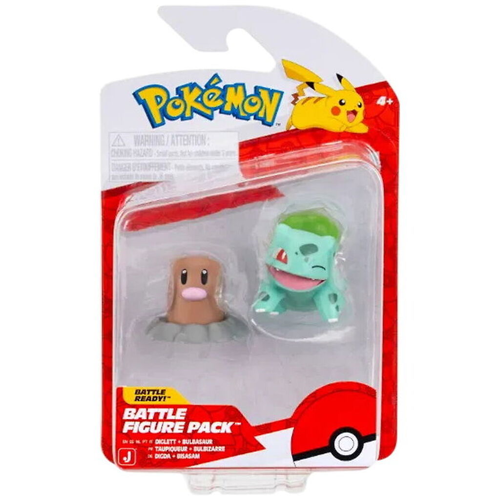 Pokémon Figurer - Battle Figure - 2-pak - Diglett/Bulbasaur