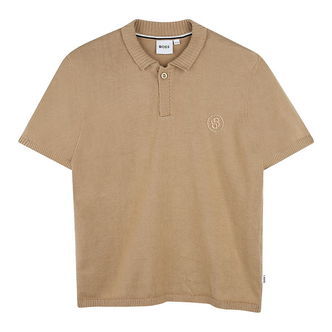 BOSS Polo - Strik - Cookie