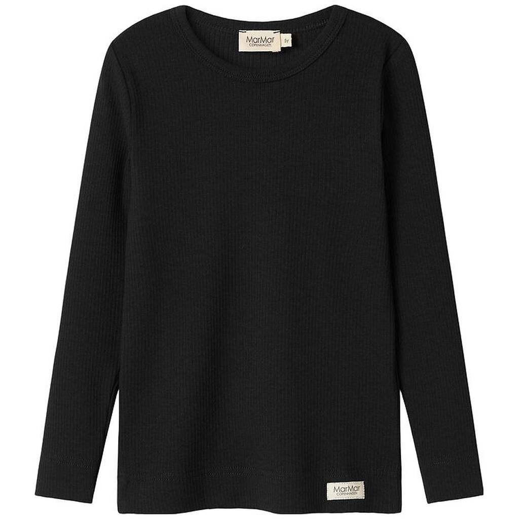 MarMar Bluse - Rib - Plain - Noos - Sort