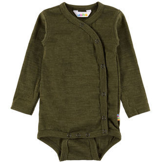 Joha Slå-Om Body l/æ - Uld - Mos Grøn