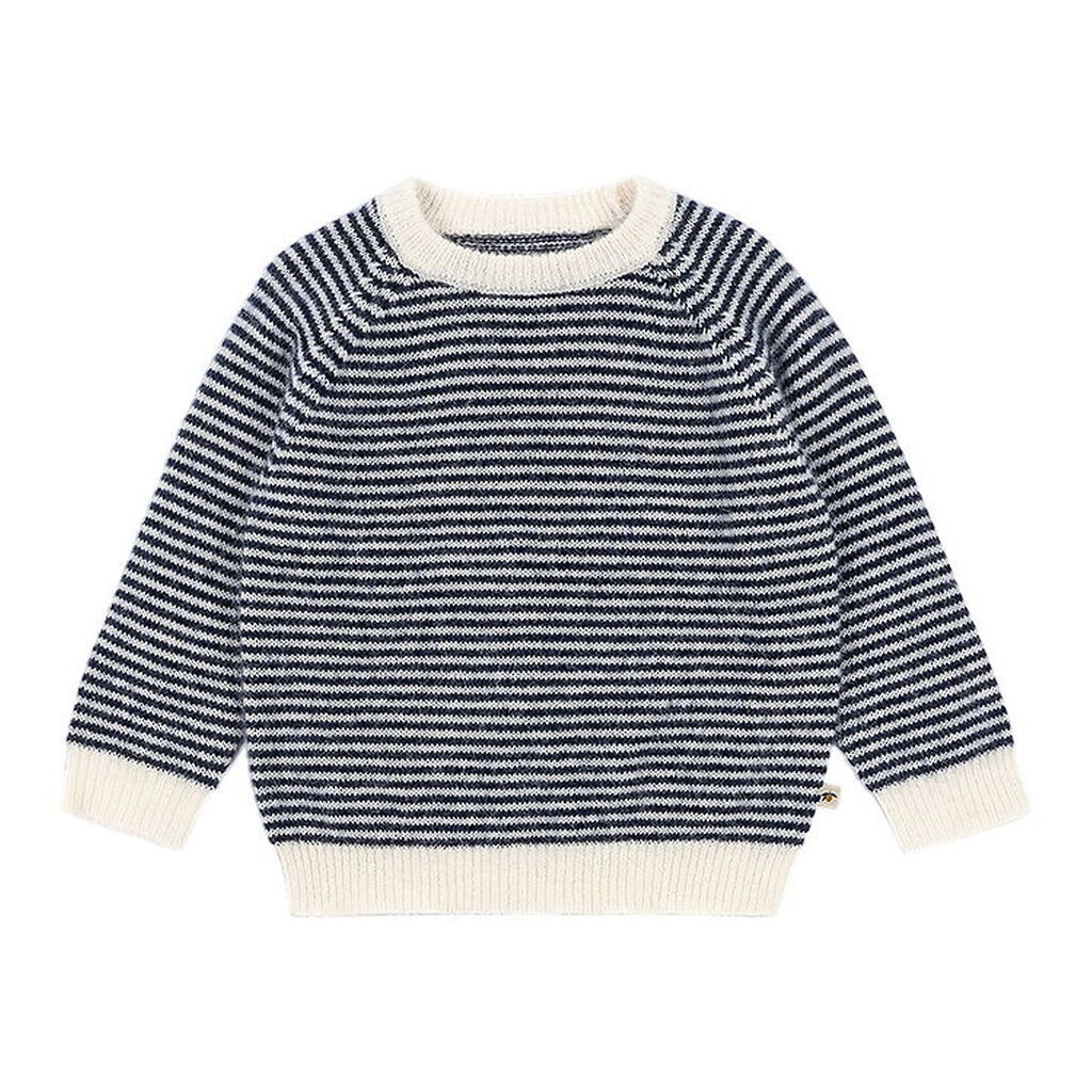 Konges Sløjd Bluse - Uld - Strik - Berle - Ensign Blue/Buttercre