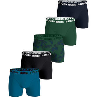Björn Borg Boxershorts - 5-pak - Sort/Grøn/Blå