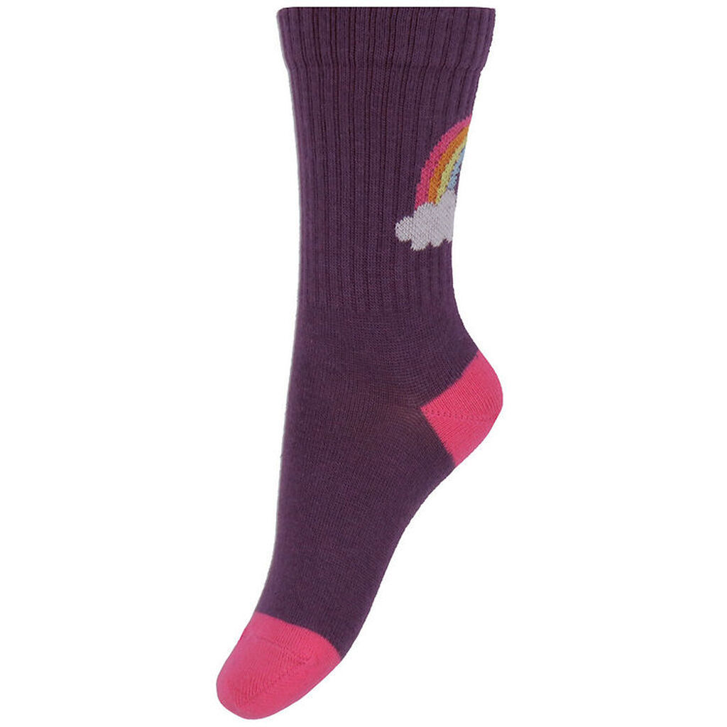 Melton Strømper - Rainbow - Hortensia