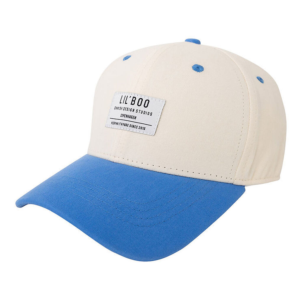 Lil' Boo Copenhagen Kasket - Organic Block Snapback - Beige/Blue
