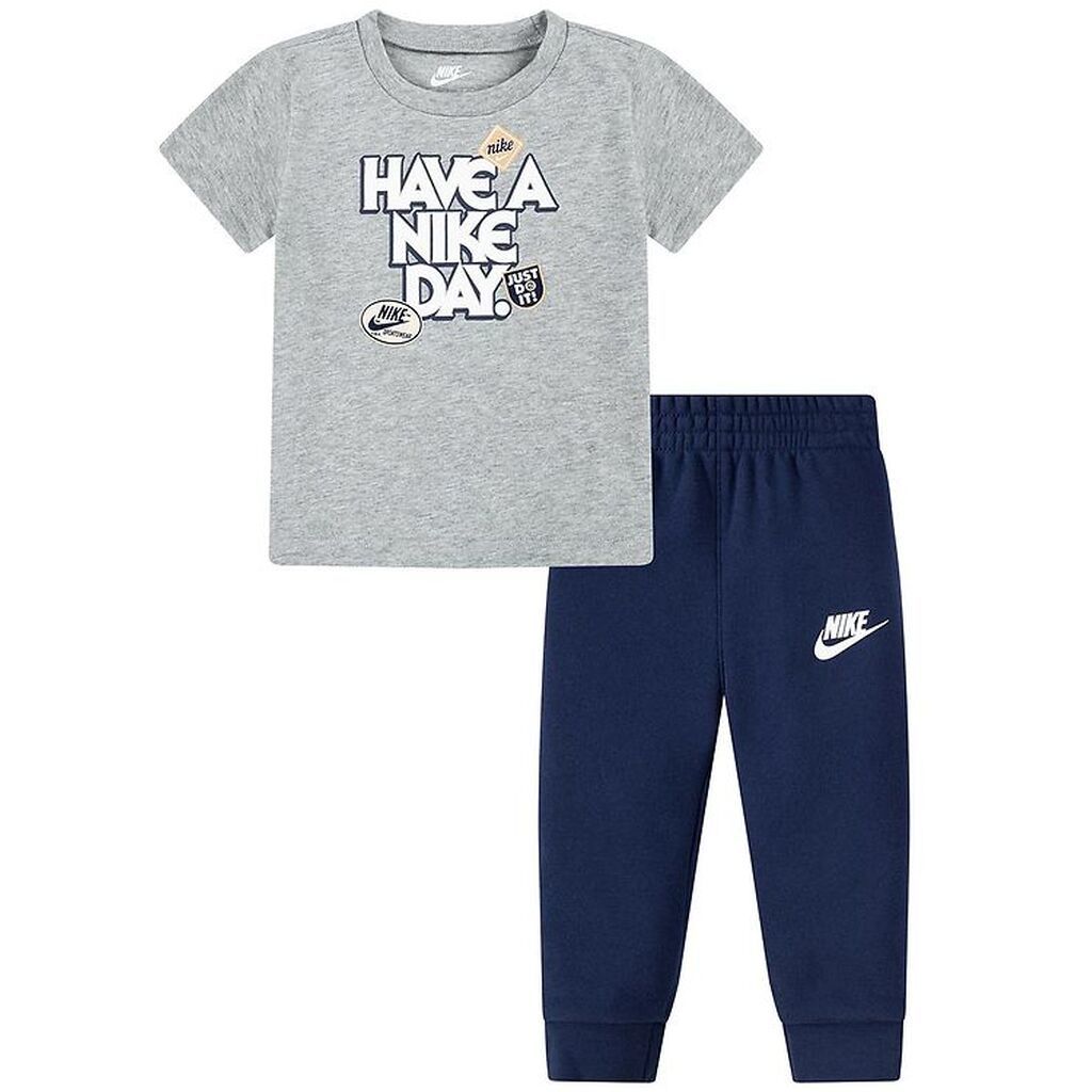 Nike Sæt - Sweatpants/T-shirt - Midnight Navy