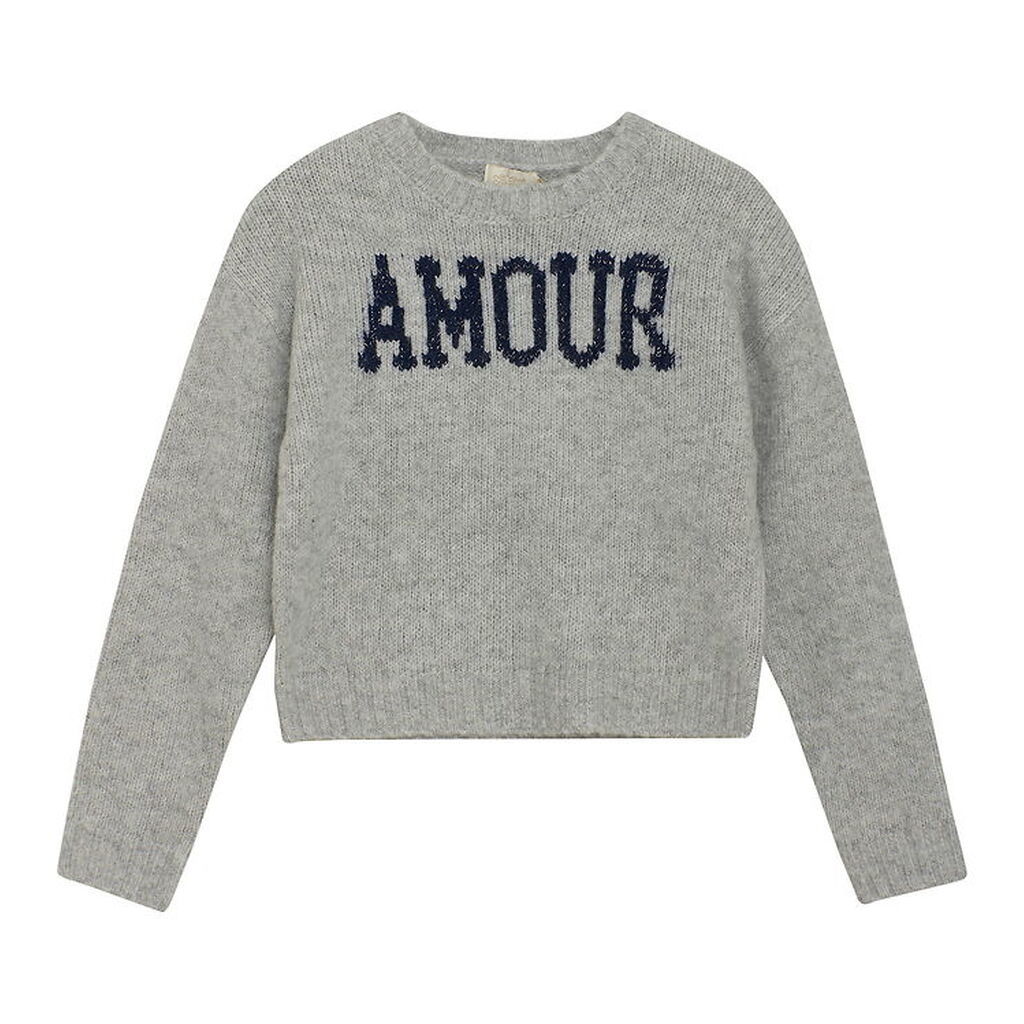 Creamie Bluse - Strik - Light Grey Melange