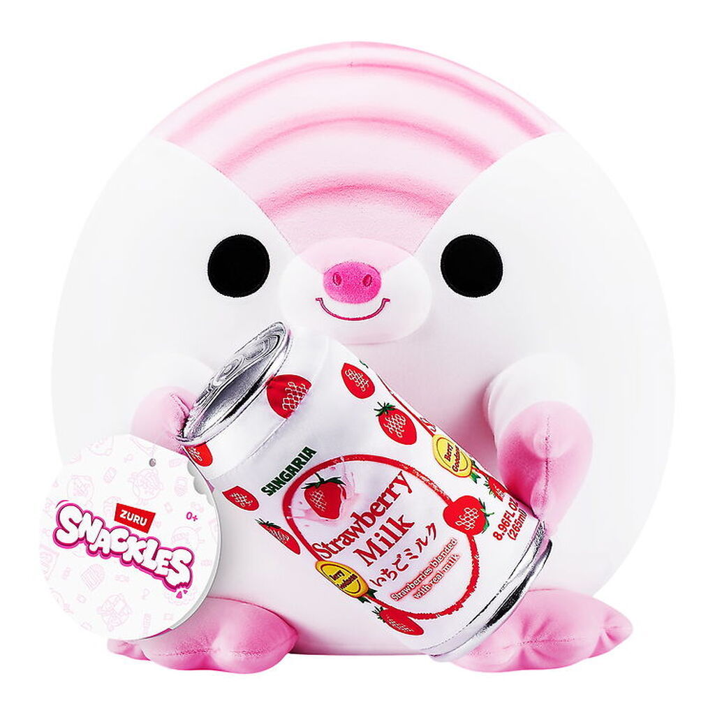 Snackles Bamse - 20 cm - Bæltedyret Lucy m. Strawberry Milk