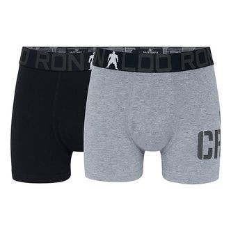 CR7 boxershorts - 2-pak - Bambus - Grå/Sort