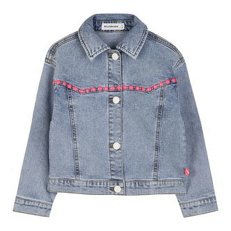 Billieblush Denimjakke - Stone m. Pailletter