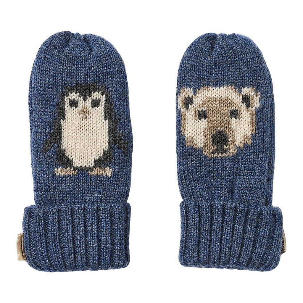 Wheat Luffer - Uld - Jacquard - Towsi - Blå m. Dyr