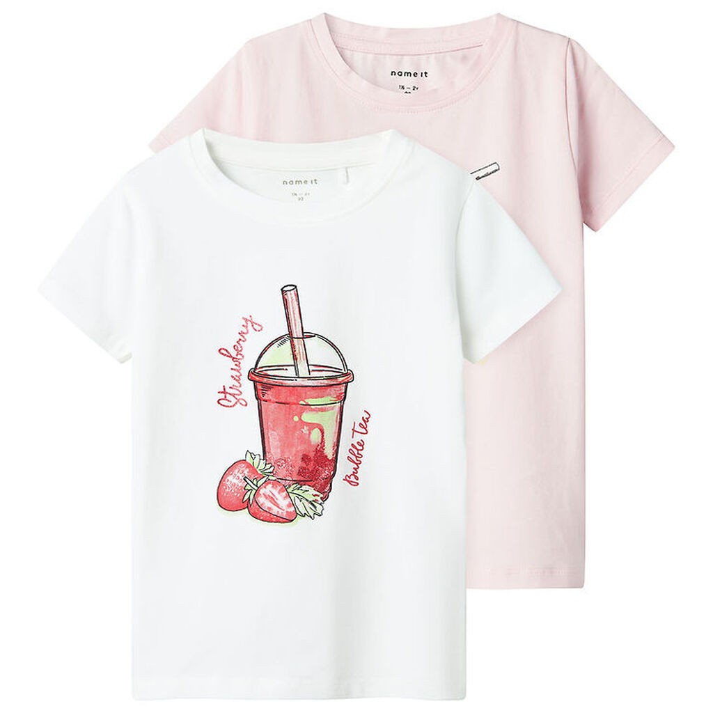 Name It T-shirt - NmfFoji - Ballerina/Bright White