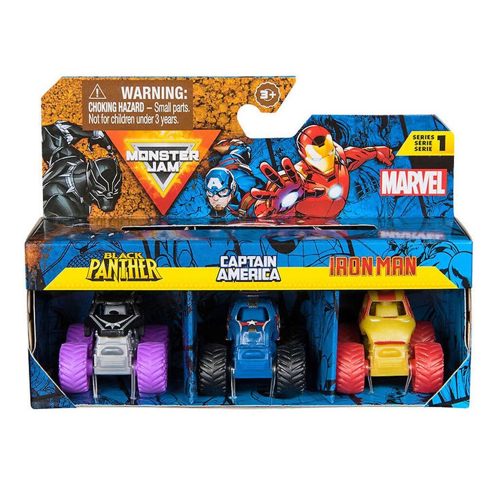 Monster Jam - 1:87 - Mini - Marvel - 3-pak