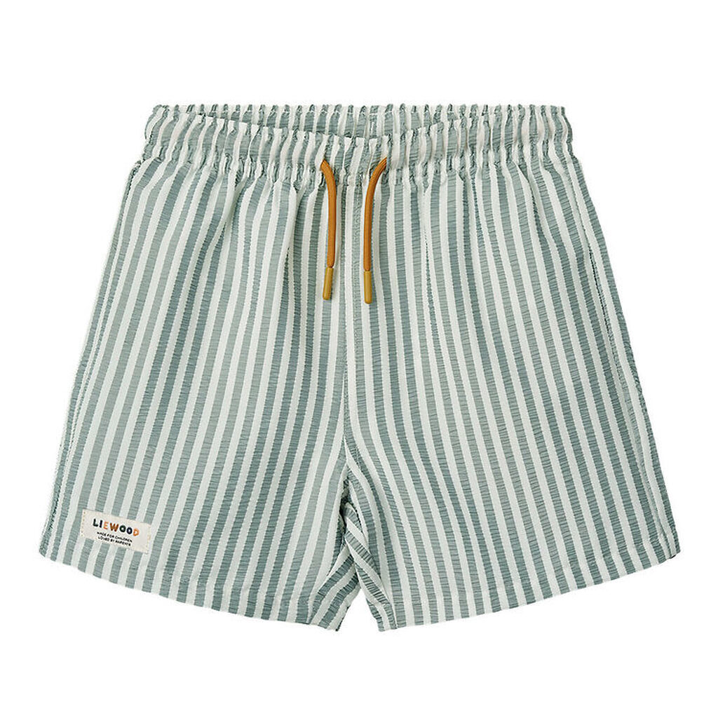 Liewood Badeshorts - Duke - Stripe Peppermint/Crisp White
