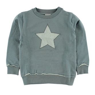 En Fant Sweatshirt - Støvet Grøn m. Stjerne